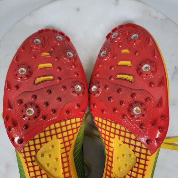 Nike Bowerman Zoom Victory Shoes Mens 11.5‎ Yellow Green Ultra Lite Track Field - Picture 9 of 14